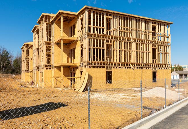 portable temporary chain link fence installations designed to secure construction zones in Menands